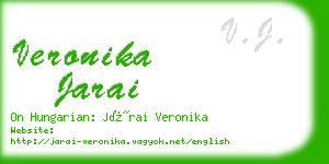 veronika jarai business card